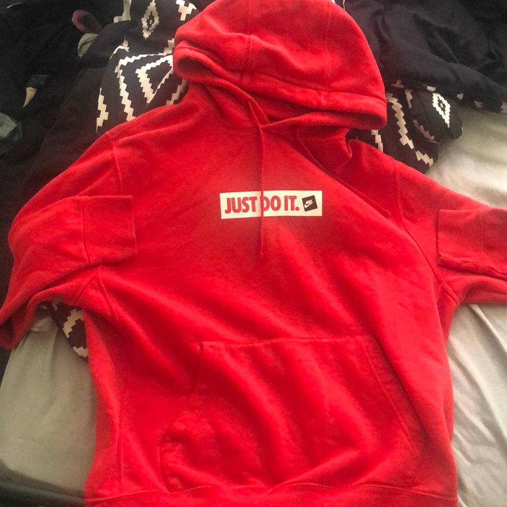 Red nike hoodie